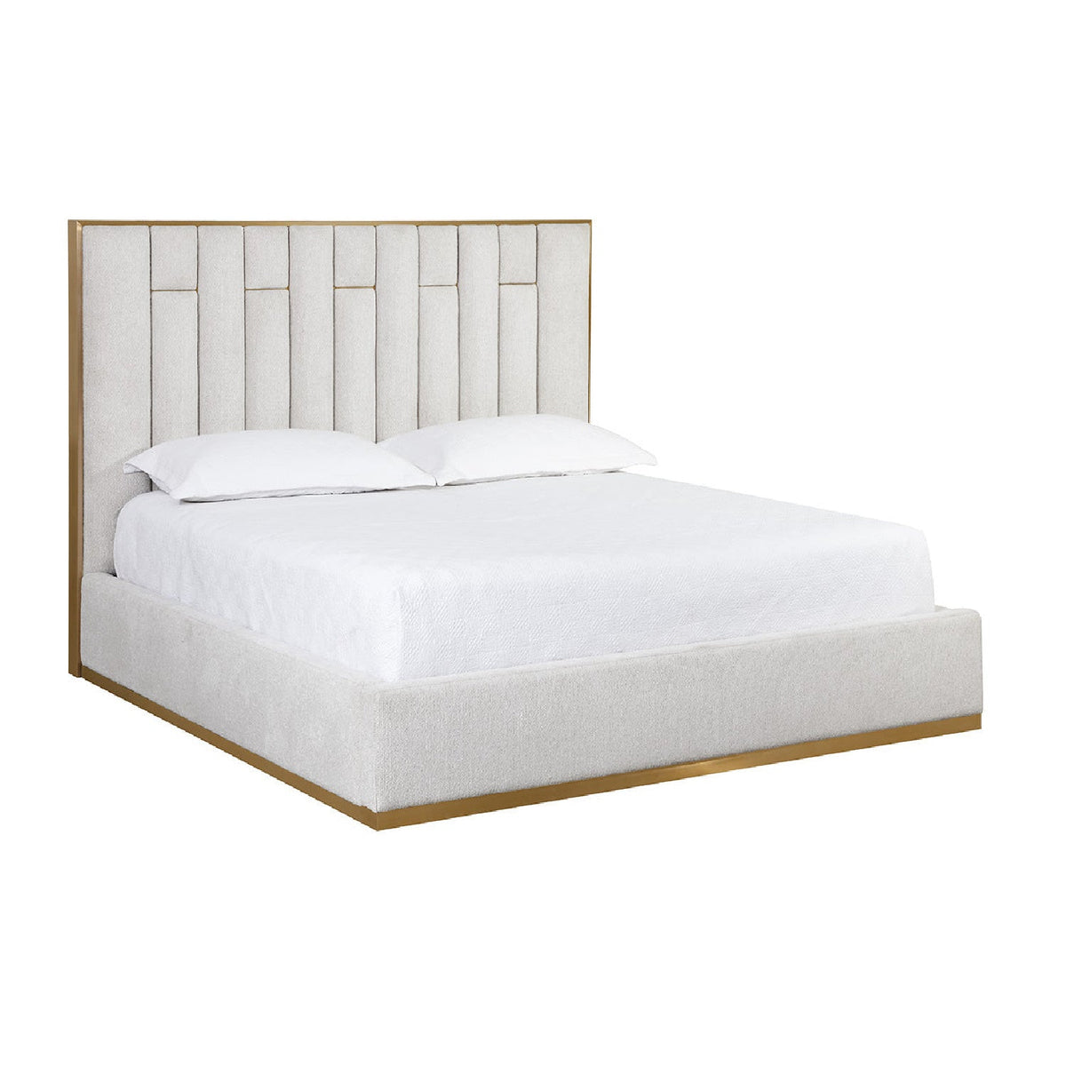 Channeled Cream King Bed by Splendido Nemu, alternate view 3