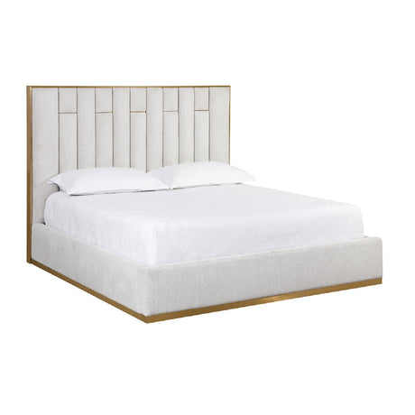 Channeled Cream King Bed by Splendido Nemu, alternate view 3