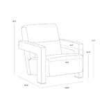 Modern Fabric Lounge Chair by Splendido Forester Accent Chair, alternate view 5
