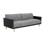 Black Leather Framed Sofa by Splendido Ashi
