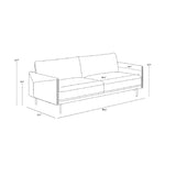 Black Leather Framed Sofa by Splendido Ashi, alternate view 8
