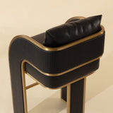 3-Legged Leather Bar Stool by Splendido Baz Barstool, alternate view 13