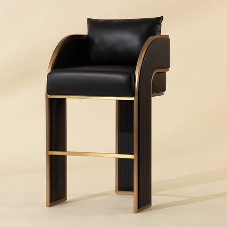 3-Legged Leather Bar Stool by Splendido Baz Barstool, alternate view 15