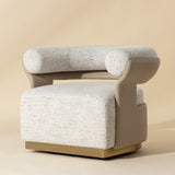 Curved-Back Swivel Lounge Chair by Splendido Olida Accent Chair, alternate view 3