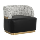 Leather Seat Swivel Lounge Chair by Splendido Brinda Accent Chair, alternate view 8