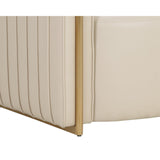 Leather Channel-Piped Lounge Chair by Splendido Alix Accent Chair, alternate view 6
