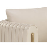 Leather Channel-Piped Lounge Chair by Splendido Alix Accent Chair, alternate view 7