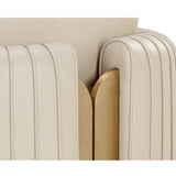 Leather Channel-Piped Lounge Chair by Splendido Alix Accent Chair, alternate view 8