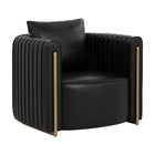Leather Channel-Piped Lounge Chair by Splendido Alix Accent Chair, alternate view 13