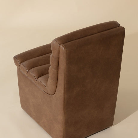 Leather Look Wheeled Dining Chair by Splendido Norm, alternate view 15