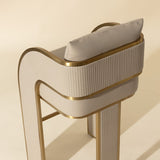 3-Legged Leather Bar Stool by Splendido Baz Barstool, alternate view 7