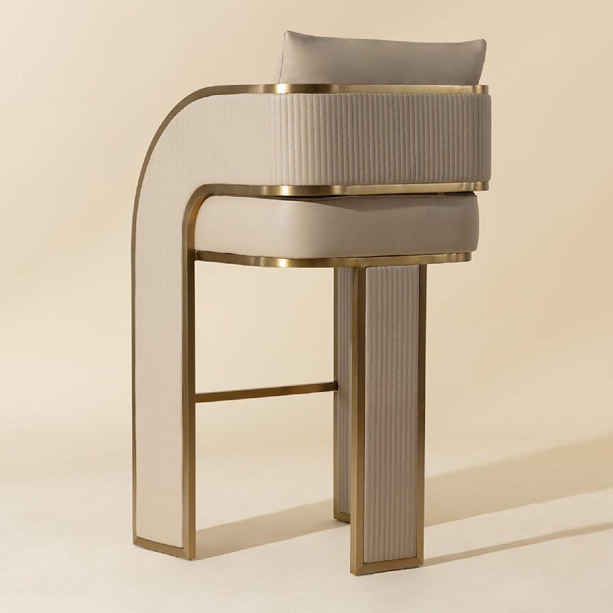 3-Legged Leather Bar Stool by Splendido Baz Barstool, alternate view 3