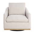 White Linen Swivel Lounge Chair by Splendido Corbin Accent Chair
