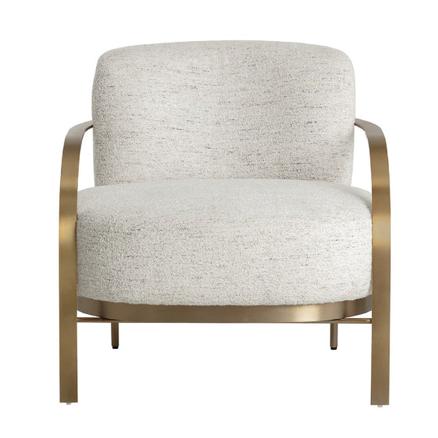 Gold Framed Fabric Lounge Chair by Splendido Daphne Accent Chair