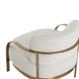 Gold Framed Fabric Lounge Chair by Splendido Daphne Accent Chair, alternate view 5