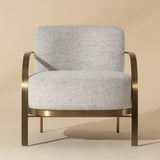 Gold Framed Fabric Lounge Chair by Splendido Daphne Accent Chair, alternate view 6