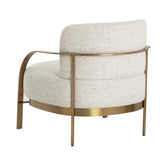 Gold Framed Fabric Lounge Chair by Splendido Daphne Accent Chair, alternate view 4