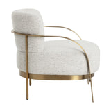 Gold Framed Fabric Lounge Chair by Splendido Daphne Accent Chair, alternate view 3