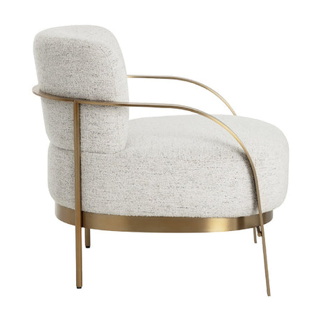 Gold Framed Fabric Lounge Chair by Splendido Daphne Accent Chair, alternate view 3
