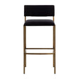 Black Fabric Bar Stool by Splendido Mori Barstool