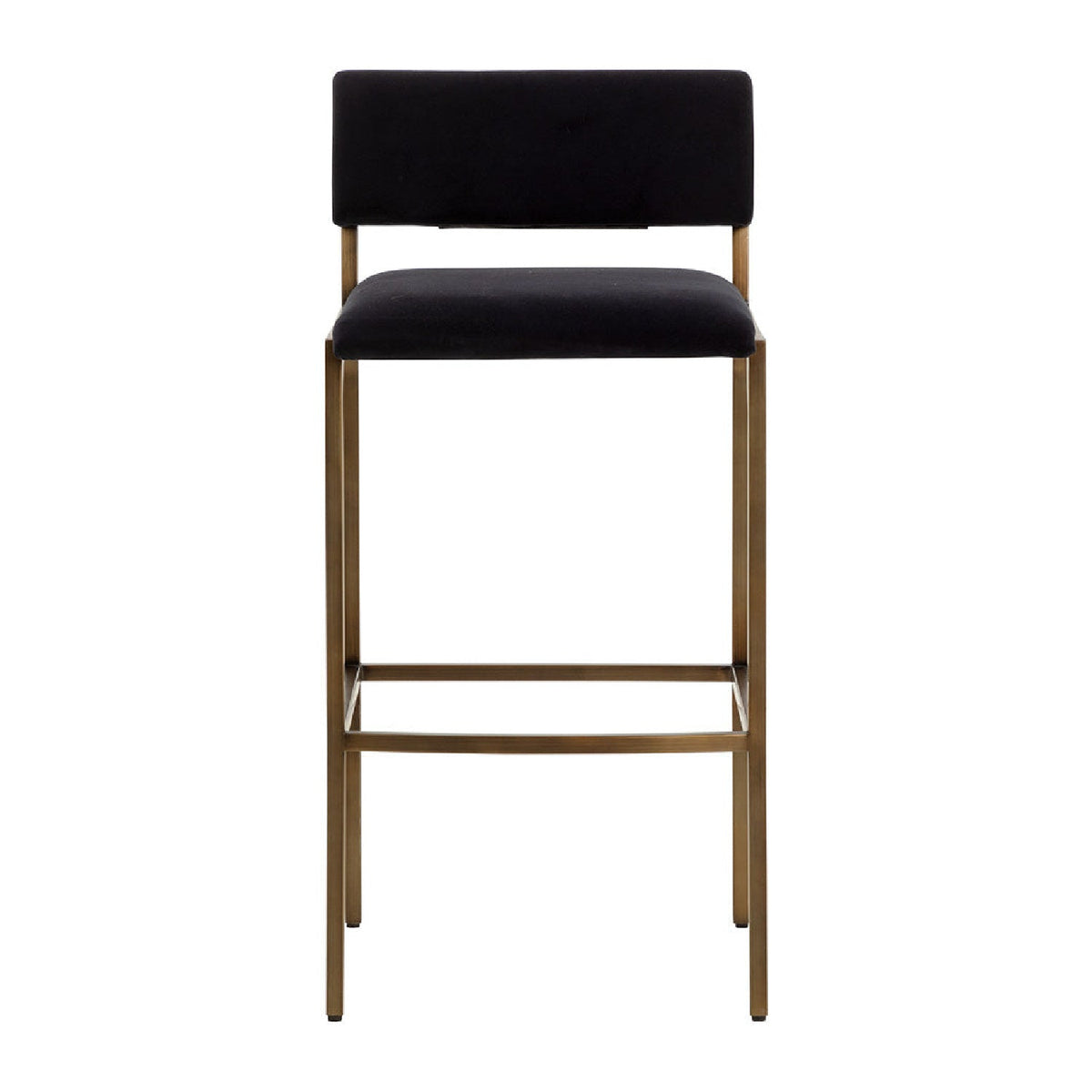 Black Fabric Bar Stool by Splendido Mori Barstool