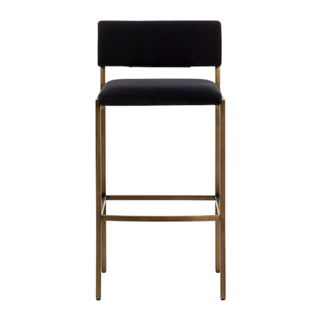 Black Fabric Bar Stool by Splendido Mori Barstool