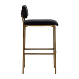 Black Fabric Bar Stool by Splendido Mori Barstool, alternate view 4