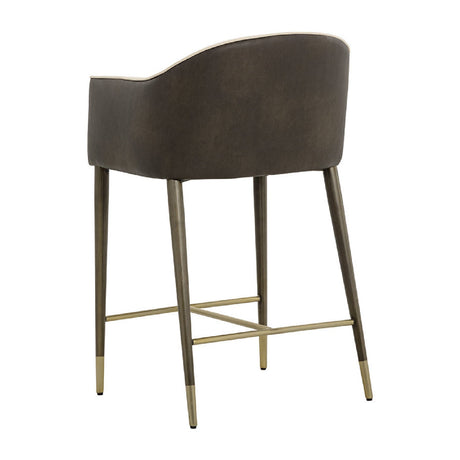 Cream Leather Counter Stool by Splendido Kylin, alternate view 4