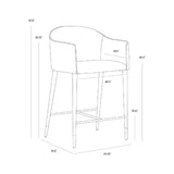 Cream Leather Counter Stool by Splendido Kylin, alternate view 9