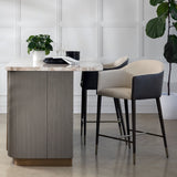 Cream Leather Counter Stool by Splendido Kylin, alternate view 2