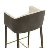 Cream Leather Bar Stool by Splendido Kylin Barstool, alternate view 5