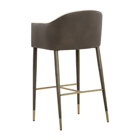 Cream Leather Bar Stool by Splendido Kylin Barstool, alternate view 4