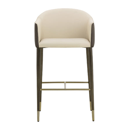 Cream Leather Bar Stool by Splendido Kylin Barstool