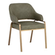 Curved-Back Leather Dining Armchair by Splendido Malachi Dining Chair