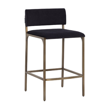 Black Fabric Counter Stool by Splendido Mori, alternate view 3