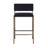 Black Fabric Counter Stool by Splendido Mori