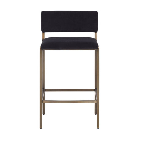 Black Fabric Counter Stool by Splendido Mori