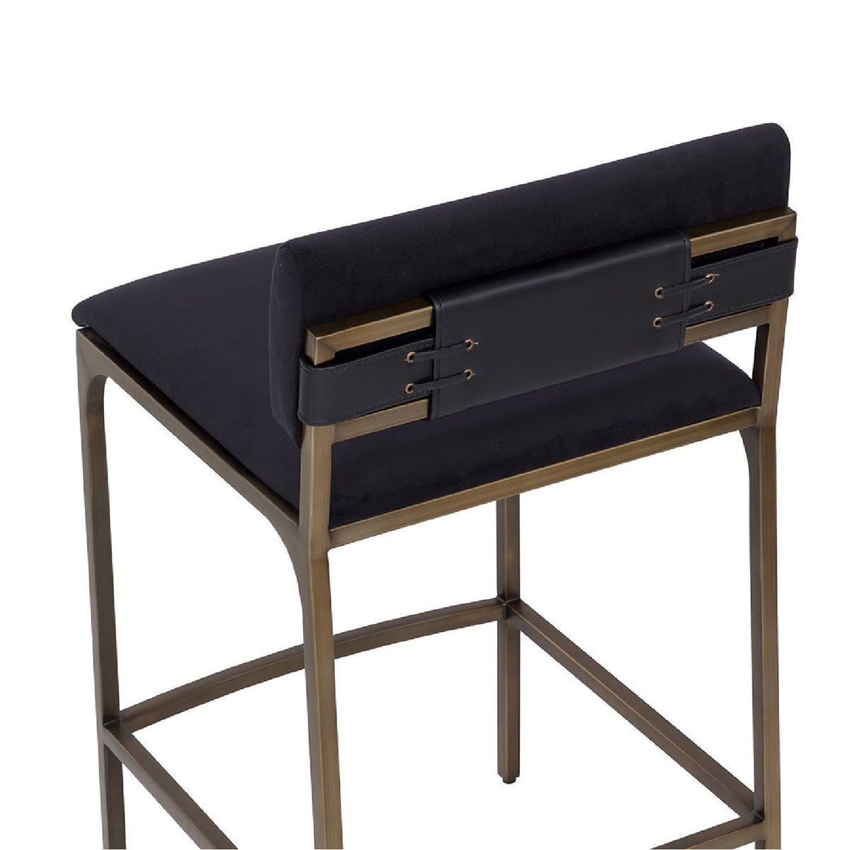 Black Fabric Counter Stool by Splendido Mori, alternate view 6