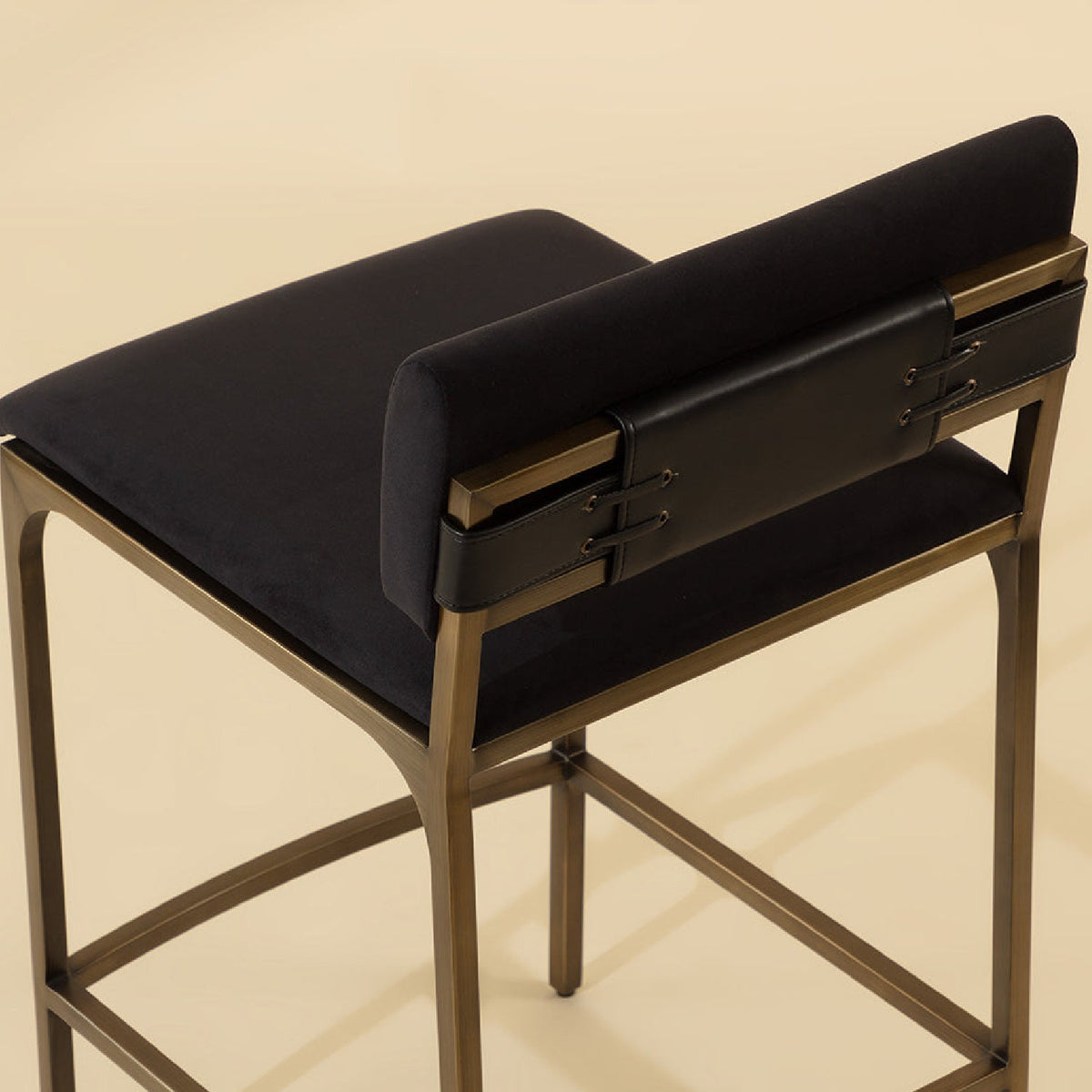 Black Fabric Counter Stool by Splendido Mori, alternate view 10