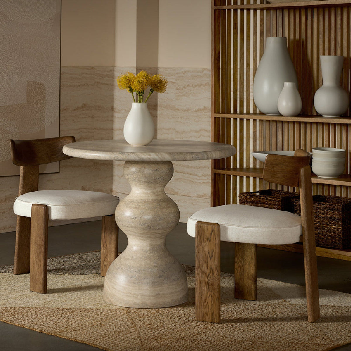 Marble-Look Indoor/Outdoor Concrete Bistro Table by Splendido Raul Outdoor Dining Table, alternate view 9