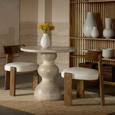 Marble-Look Indoor/Outdoor Concrete Bistro Table by Splendido Raul Outdoor Dining Table, alternate view 9
