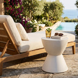 White Hourglass Indoor/Outdoor End Table by Splendido Logan Side Table, alternate view 2