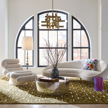 Tube-Shaped Bouclé Chaise Lounge | Jonathan Adler Serpentine | Oroa.com