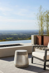 Silver Indoor/Outdoor End Table by Splendido Aries Side Table, alternate view 2