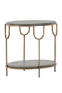 Oval Gray Concrete Side Table by Splendido Arya