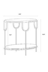 Oval Gray Concrete Side Table by Splendido Arya, alternate view 8