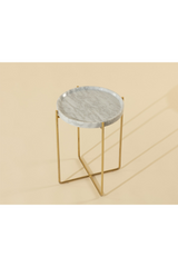 White Marble End Table by Splendido Liv Side Table, alternate view 6