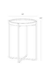 White Marble End Table by Splendido Liv Side Table, alternate view 8