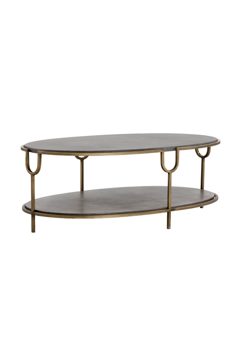 Modern Concrete Oval Coffee Table by Splendido Arya