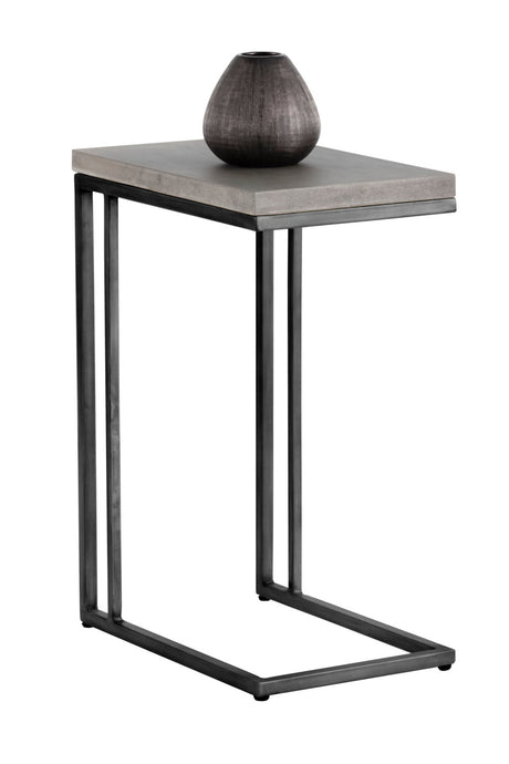 Minimalist Round Concrete Indoor/Outdoor End Table by Splendido Sawyer Side Table, alternate view 12